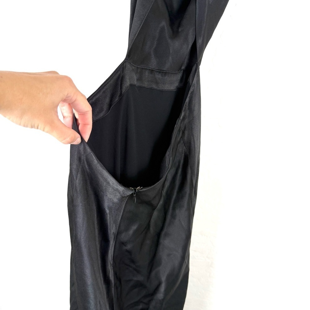 Shona Joy Thalia Bias Open Back Midi Dress Black - Picture 9 of 13